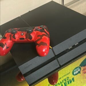 Sony PlayStation 4 Console with Red Camouflage Controller